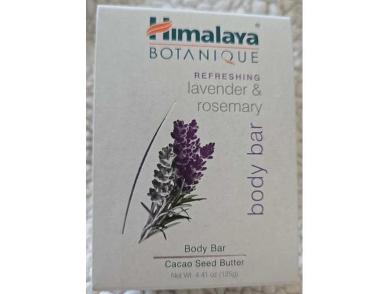 Himalaya Botanique Refreshing Lavender & Rosemary Body Bar, 4.41 oz/125 g