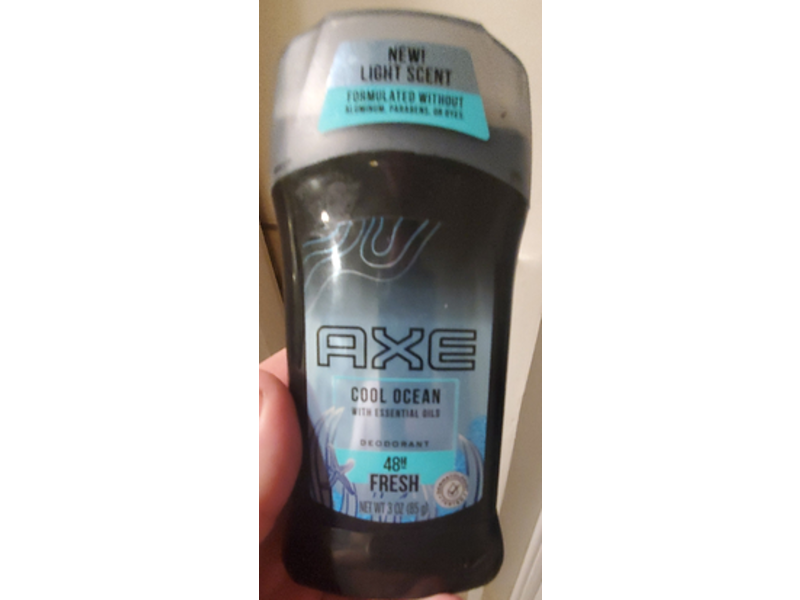 Axe Cool Ocean Deodorant, Light Scent, 3 oz/85 g, Pack Of 4
