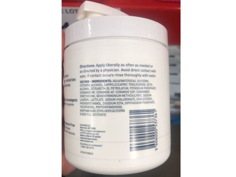 CeraVe Moisturizing Cream, 3 Essential Ceramides , 19 oz/539 g
