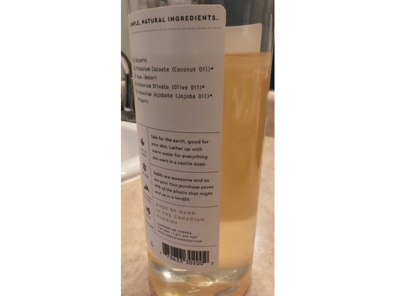 Rocky Mountain Soap Co. Everything Wash, Organic Coconut, Jojoba & Olive Oils, Scent Free, 1 L