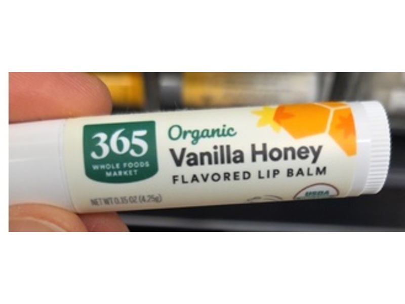 365 Whole Foods Market Organic Lip Balm, Vanilla Honey, 0.15 oz/4.25 g