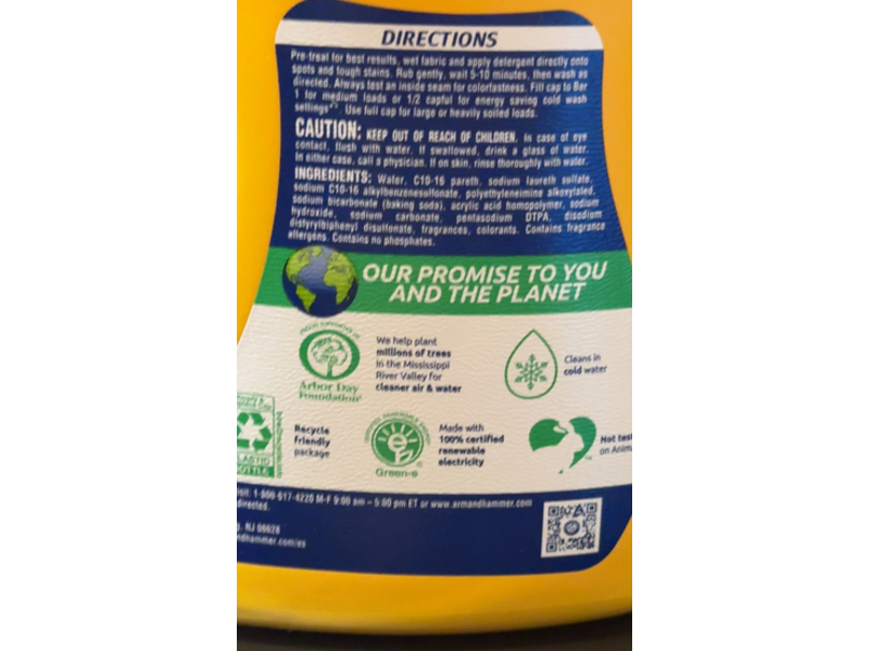 Arm & Hammer Deep Clean Stain Formula Liquid Laundry Detergent, 24 Loads, 36 fl oz/1.06 L