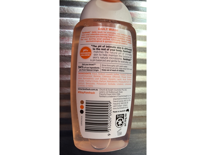 Femfresh Intimate Skin Care Daily Wash, 250 mL