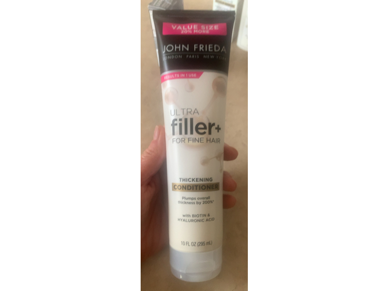 John Frieda Ultra Filler+ Thickening Conditioner, Biotin & Hyaluronic Acid, 10 fl oz/295 mL