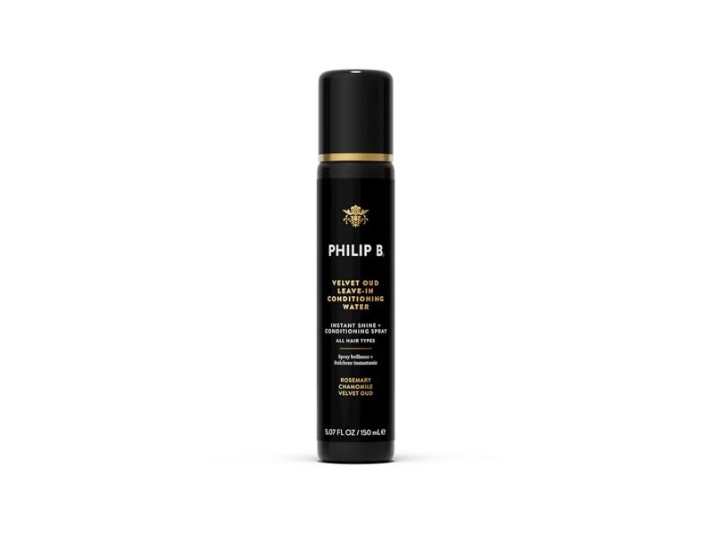 Philip B. Velvet Oud Leave-In Conditioning Spray, Rosemary & Chamomile, 5.07 fl oz/150 mL