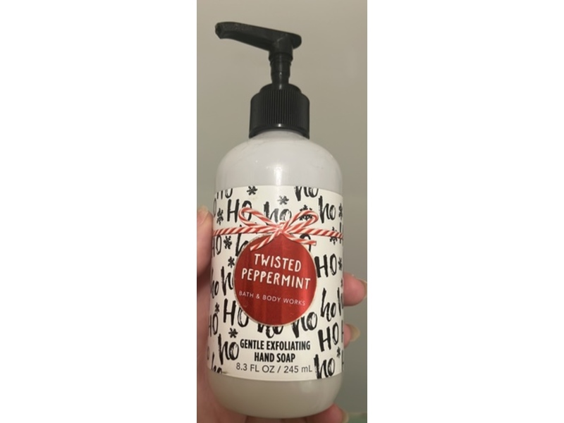 Bath & Body Works Gentle Exfoliating Hand Soap, Twisted Peppermint, 8.3 fl oz/245 mL