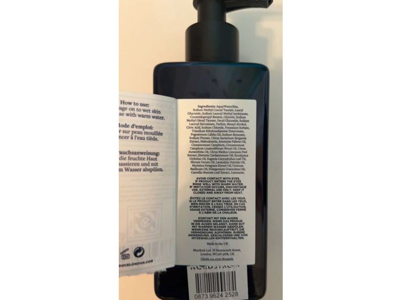 Murdock Black Tea Body Wash, 8.5 fl oz/250 mL