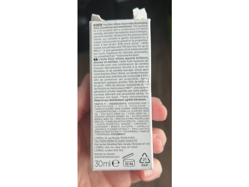 Kerastase Paris Elixir Ultime Versatile Beautifying Oil, 1.01 fl oz/30 mL