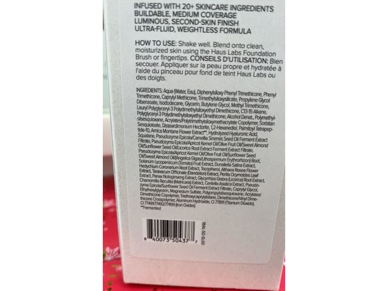 Haus Labs Triclone Skin Tech Medium Coverage Foundation, 015 Fair Warm, 1 fl oz/30 mL