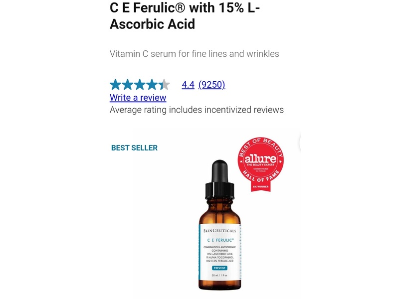 SkinCeuticals C E Ferulic Serum, Prevent, 1 oz/30 mL