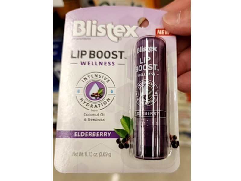 Blistex Lip Boost Wellness, Elderberry, 0.13 0z/3.69 g, Pack Of 2