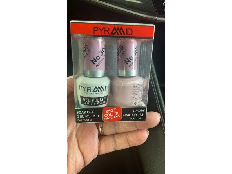 Pyramid Soak Off Gel Polish & Air Dry Nail Polish Set, 306, 0.5 fl oz/15 mL