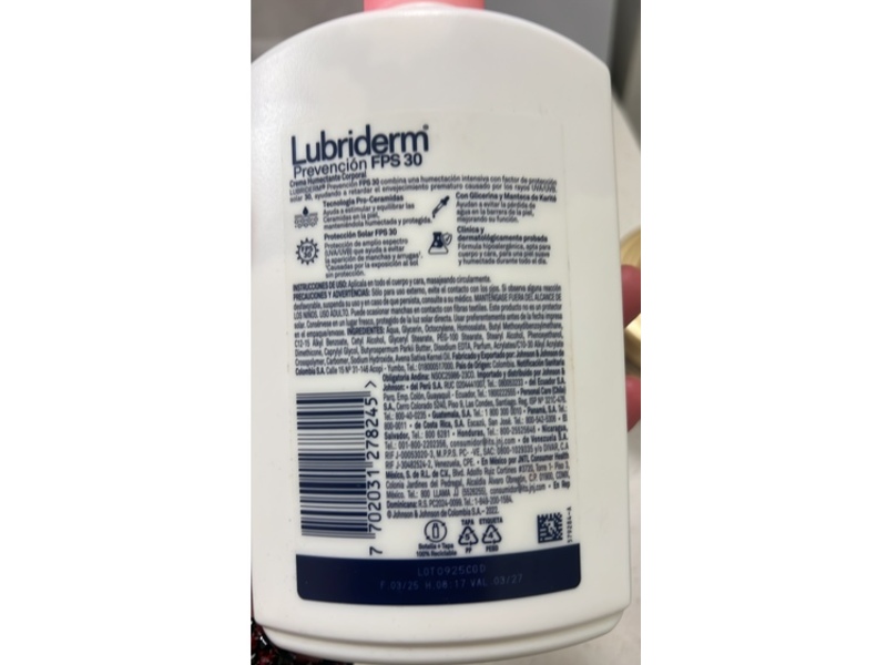 Lubriderm Prevention Body Cream, SPF 30, 400 mL