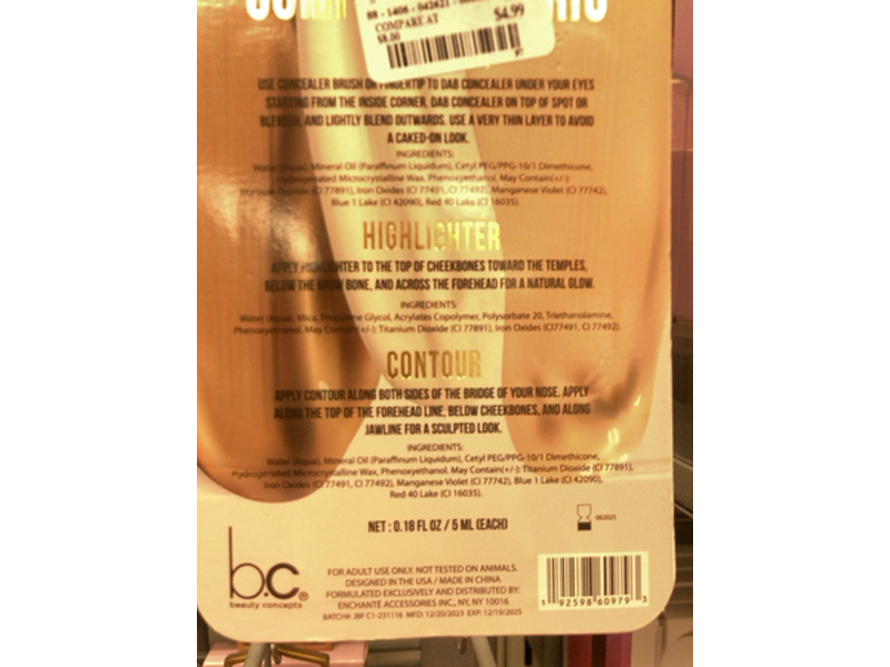 Beauty Concept Complexion Trio, Beige+Pearl & Baked, 0.18 fl oz/5 mL