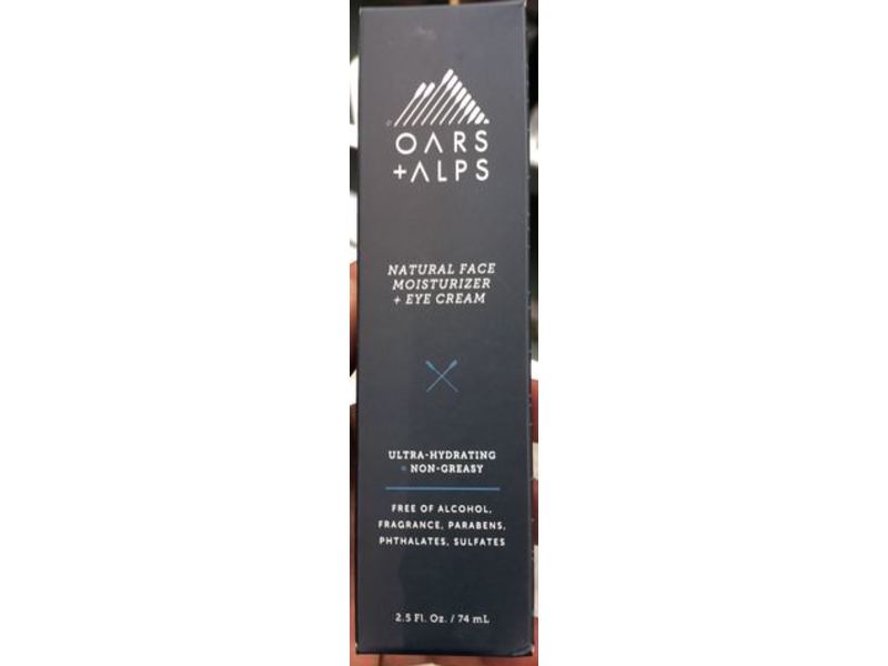 Oars + Alps Natural Face Moisturizer & Eye Cream, 2.5 fl oz/74 mL