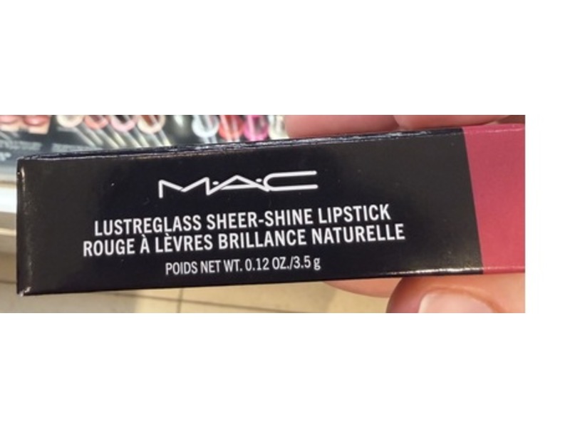 MAC Lusterglass Sheer-Shine Lipstick, Beam There, Done That, 0.12 oz/3.5 g