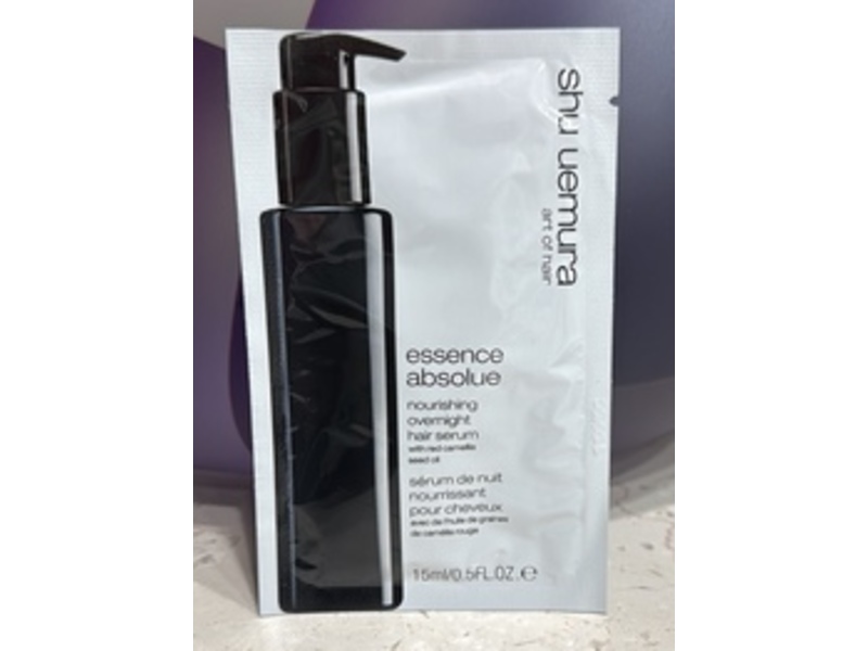 Shu Uemura Essence Absolue Nourishing Overnight Hair Serum, Red Camellia Oil, 0.5 fl oz.15 mL