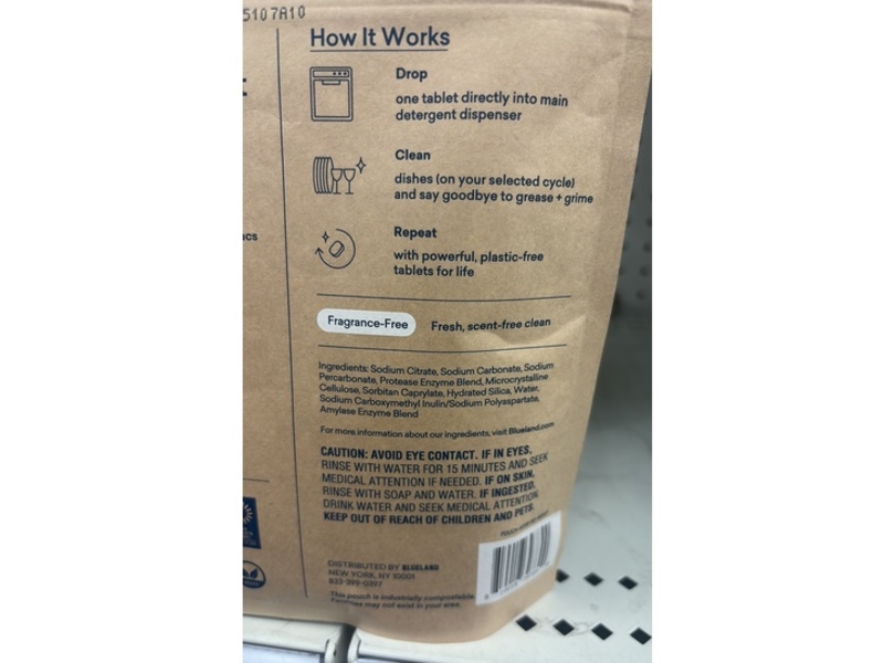 Blueland Dishwasher Detergent Tablets, 9.5 oz/268 g, 40 Count