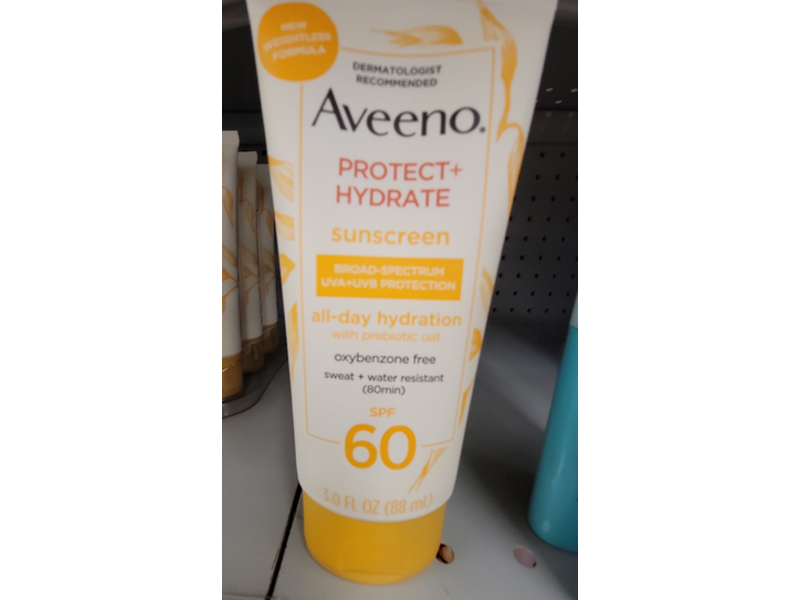 Aveeno Protect + Hydrate Sunscreen, SPF 60, 3.0 fl oz/88 mL