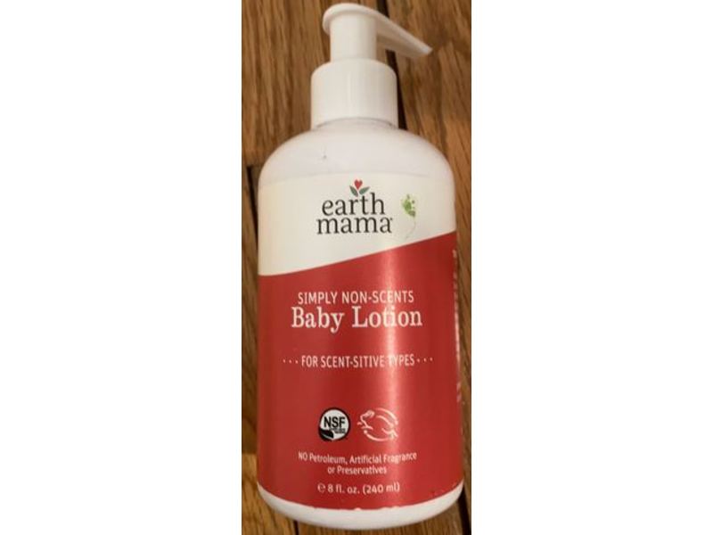Earth Mama Simply Non-Scents Baby Lotion, 8 fl oz/240 mL