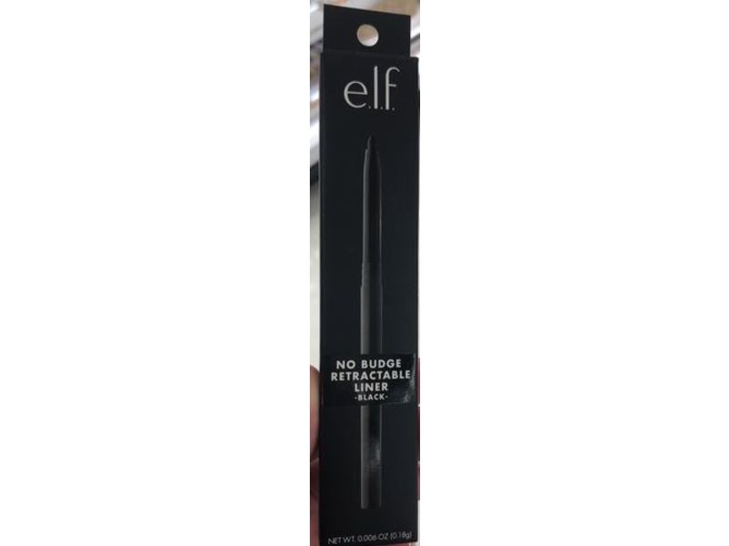 e.l.f. Cosmetics No Budge Retractable Eyeliner, Black, 0.0063 oz/18 g