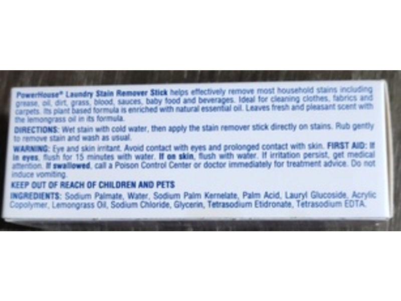 Power House Laundry Stain Remover Stick, 3 oz/85 g