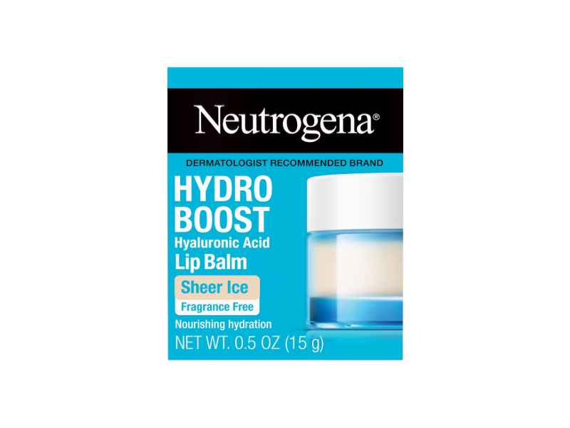 Neutrogena Hydro Boost Hyaluronic Acid Lip Balm, Sheer Ice, 0.5 oz/15 g