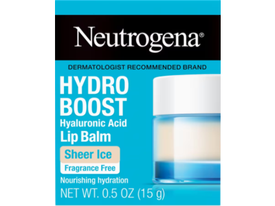 Neutrogena Hydro Boost Hyaluronic Acid Lip Balm, Sheer Ice, 0.5 oz/15 g