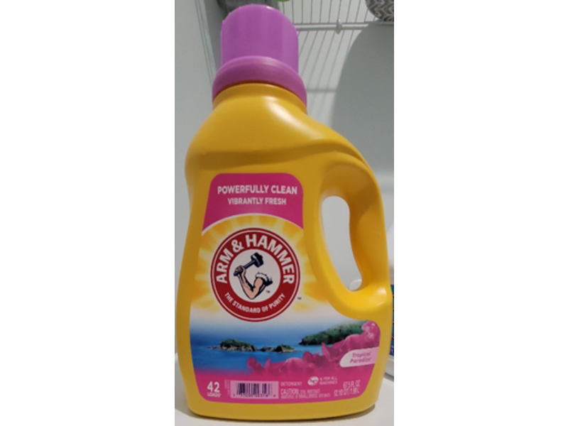 Arm & Hammer Powerfully Clean Liquid Laundry Detergent, Tropical Paradise, 42 Loads, 67.5 fl oz/1.99 L