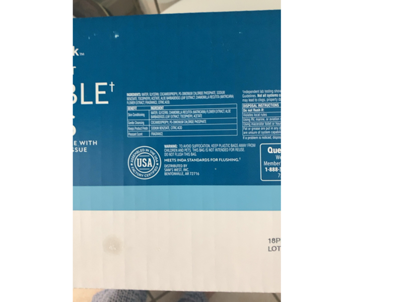 Member's Mark Flushable+ Wipes, Fresh Scent, 540 Count, Pack Of 9