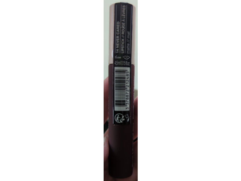 Sephora Soft Matte & Easy Lipstick, 14 Never Cared, 0.15 fl oz/4.5 mL