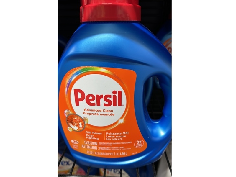 Persil Advanced Clean Liquid Detergent, Oxi Power Odour Fighting, 37 Loads, 63 fl oz/1.86 L