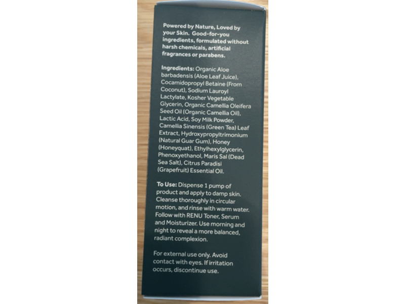 Renu Naturals Renu Purifying Gel Cleanser, 4.5 fl oz/133 mL