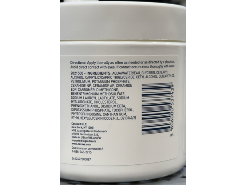 CeraVe Moisturizing Cream, Normal to Dry Skin, 16oz/453g