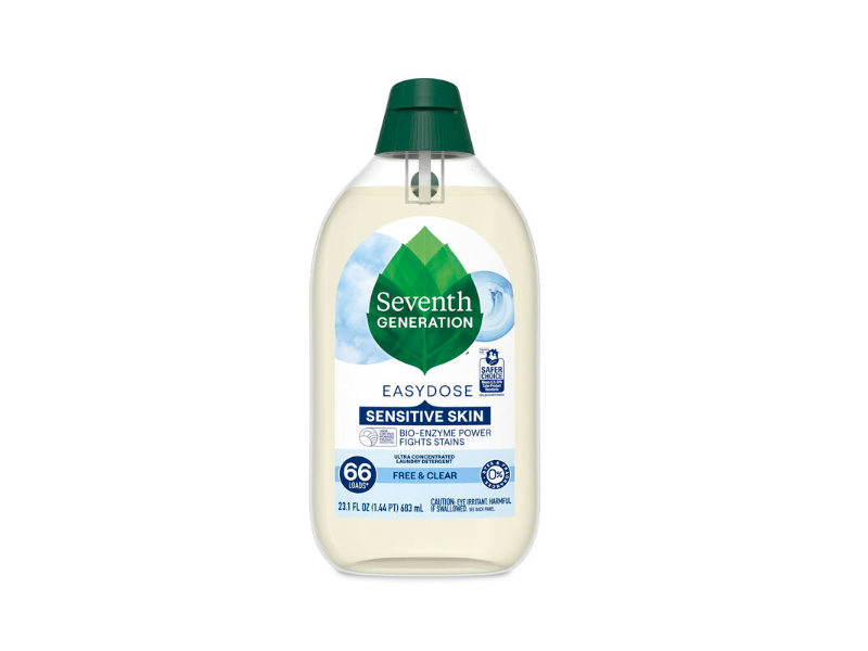 Seventh Generation Easydose Laundry Detergent, Free & Clear, 66 Loads, 23.3 fl oz/683 mL