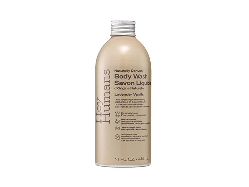 Hey Humans Naturally Derived Body Wash, Lavendar Vanilla, 14 fl oz/414 mL