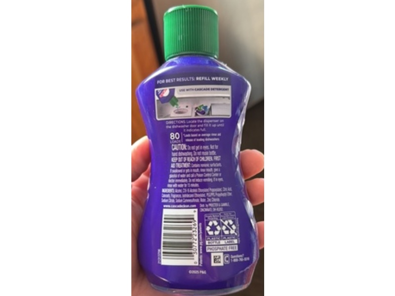 Cascade Clean + Dry Booster, Spot Prevention, 8.45 fl oz/250 mL, 80 Loads
