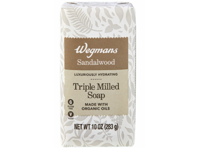 Wegmans Triple Milled Soap, Sandalwood, 10 oz/283 g