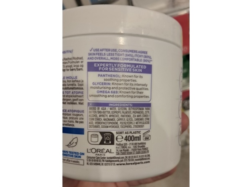 L'oreal Paris Mixa Restoring Cream, Panthenol Comfort, 400 mL