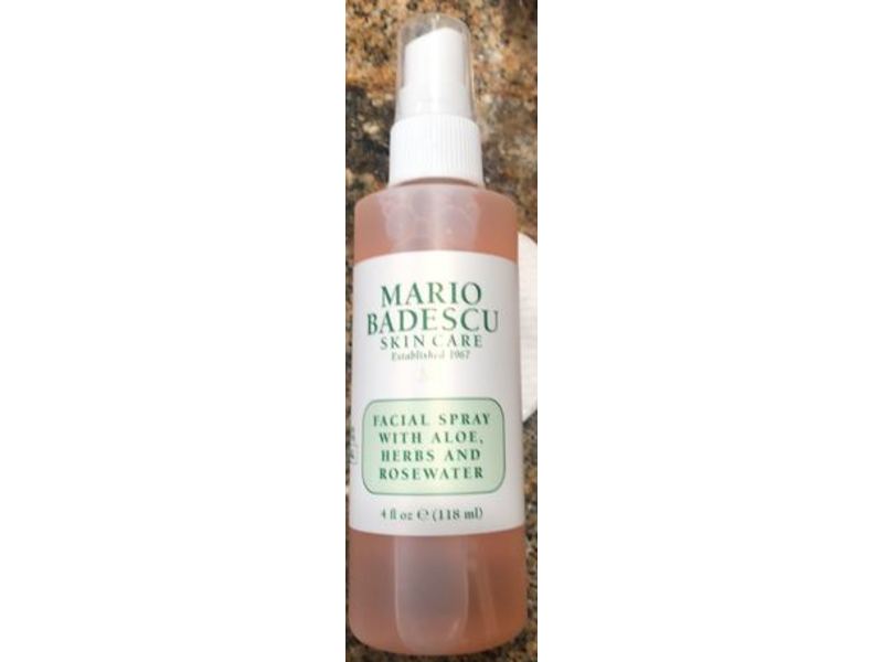 Mario Badescu Skincare Facial Spray, Aloe, Herbs & Rose Water, 4 fl oz/118 mL, Pack Of 2