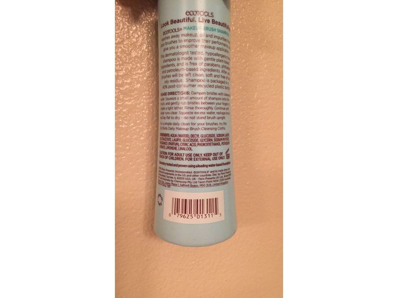 Ecotools Makeup Brush Cleansing Shampoo, 6 Ounce