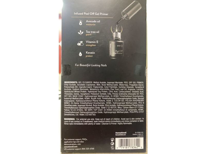 SensationNail Gel Manicure Kit, Raspberry Wine