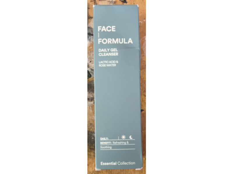 Essential Collection Face Formula Daily Gel Cleanser, Latic Acid & Rose Water, 200 mL