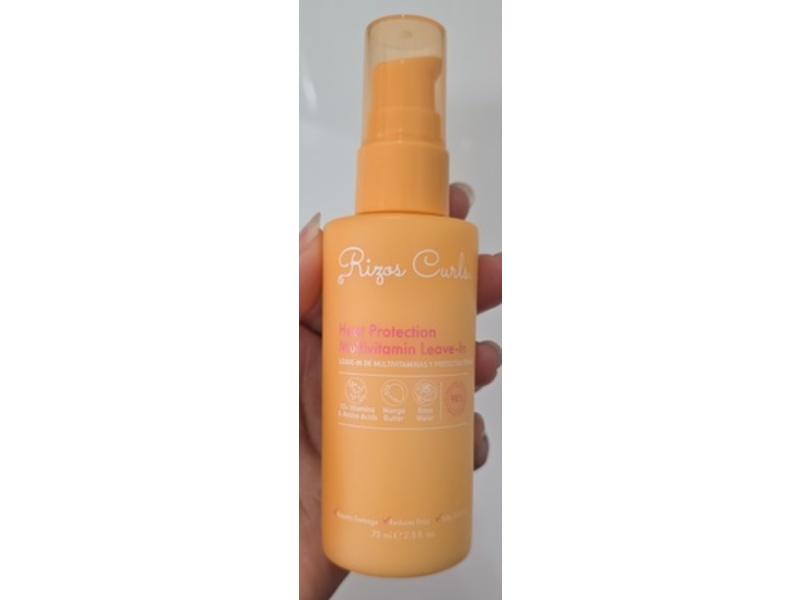 Rizos Curls Heat Protection Multivitamin Leave-In Spray, 2.5 fl oz/75 mL
