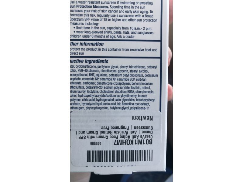 CeraVe Skin Renewing Day Cream With Sunscreen, SPF 30 , 1.76 oz/50 g