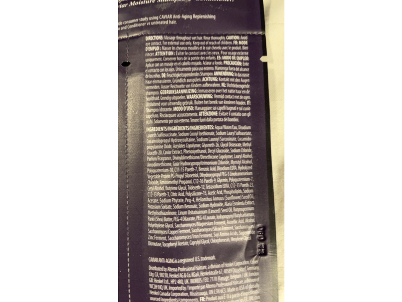 Alterna Caviar Anti-Aging Replenishing Moisture Shampoo, 0.25 fl oz/7 mL