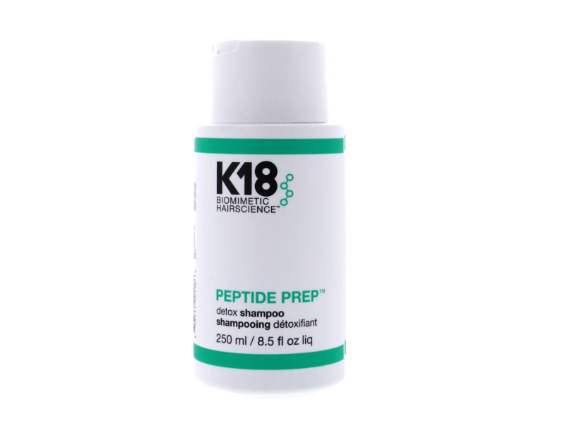 K18 Biomimetic HairScience Peptide Prep Detox Shampoo, 8.5 fl oz/250 mL.