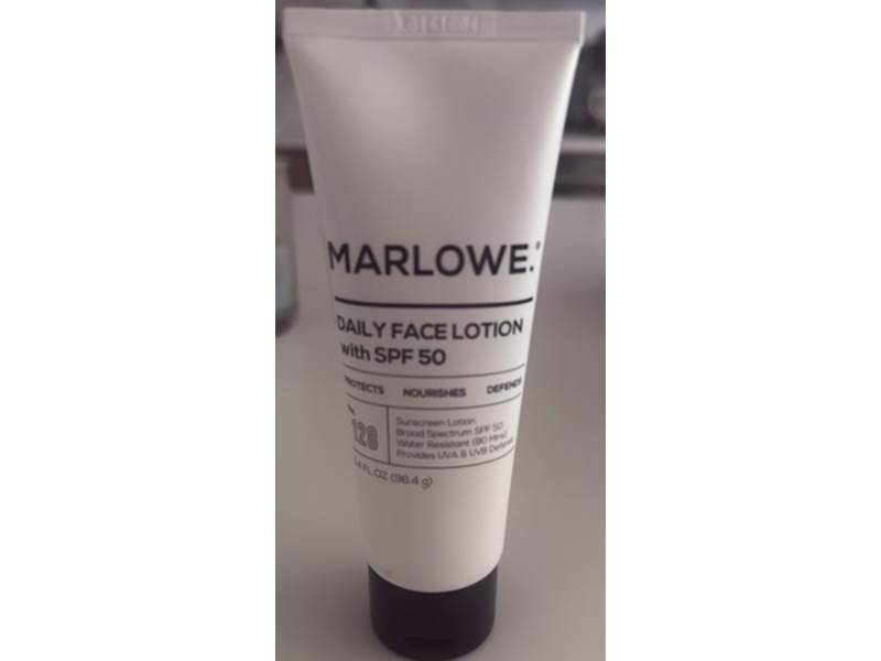 Marlowe No 128 Daily Face Lotion, SPF 50, 3.4 fl oz/96.4 g