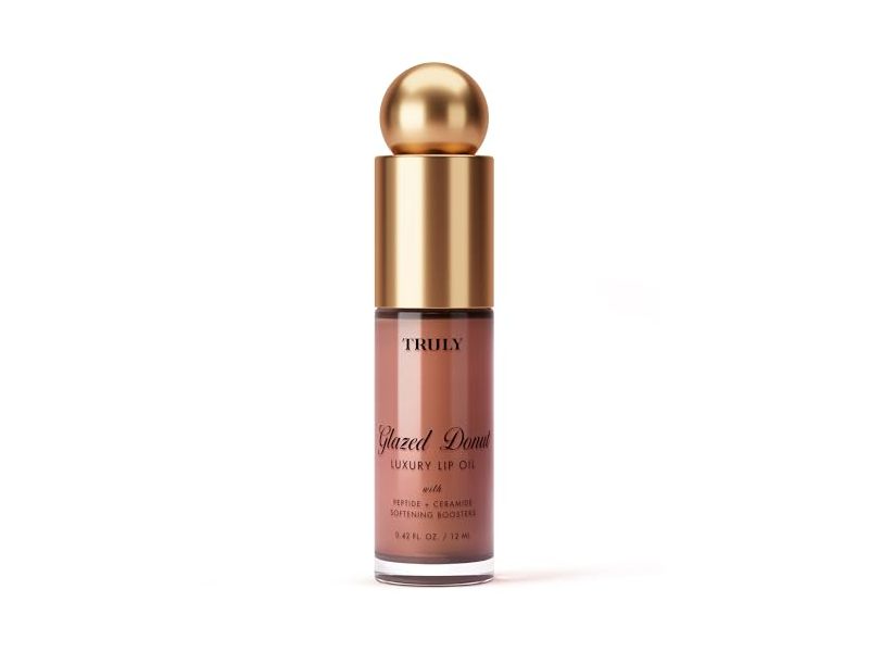 Truly Beauty Luxury Lip Oil, Glazed Donut, 0.42 fl oz/12 mL