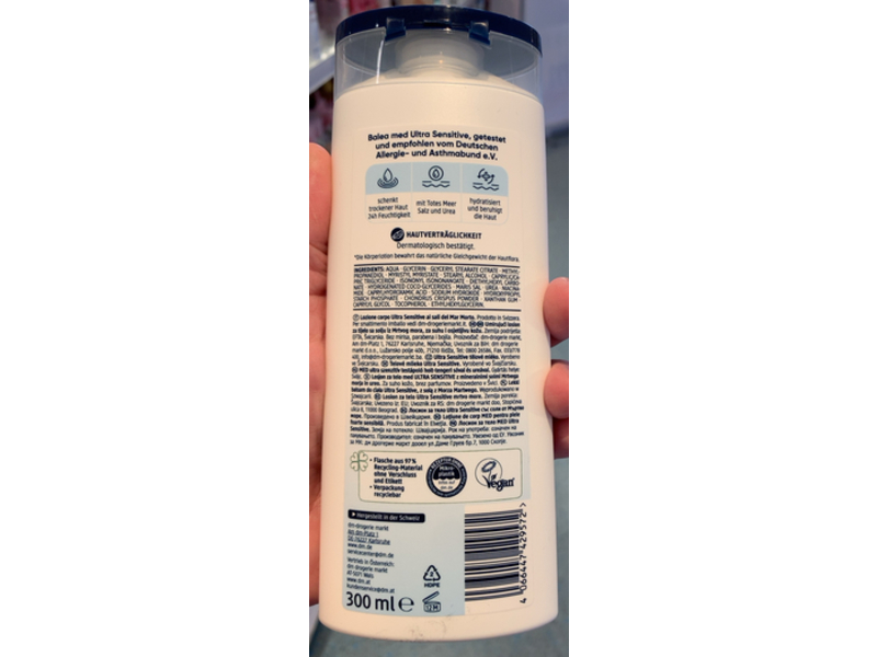 Balea Med Ultra Sensitive Body Lotion, Dead Sea, 300 mL